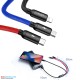 Baseus Three Primary Colors 3-in-1 Cable USB For M+L+T 3.5A 1.2M